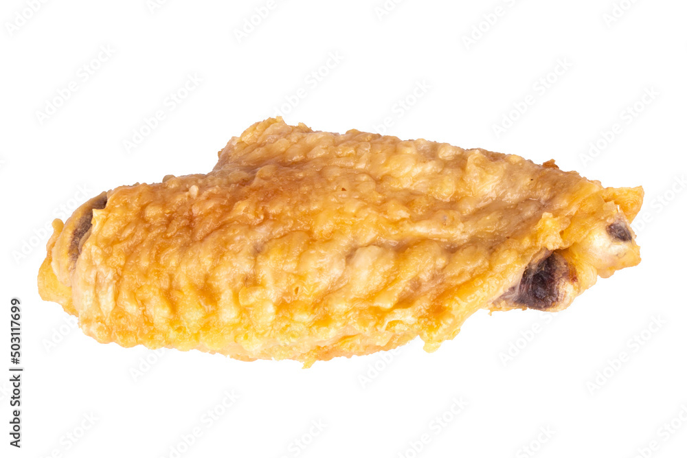 chicken middle wings fried isolated on white background chicken middle wings fried isolated on white background