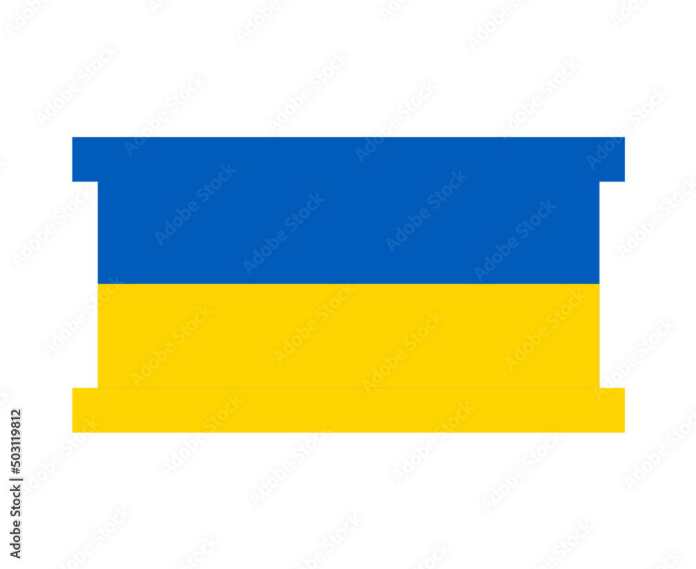 Obraz premium Ukraine Flag Emblem Symbol Design National Europe Vector Abstract illustration
