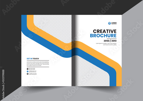 Corporate company profile brochure annual report booklet proposal cover page layout concept design