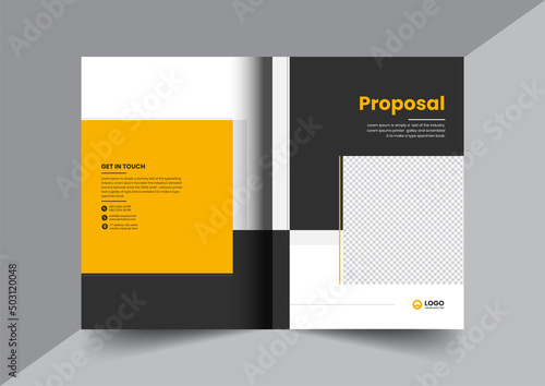 Corporate company profile brochure annual report booklet proposal cover page layout concept design