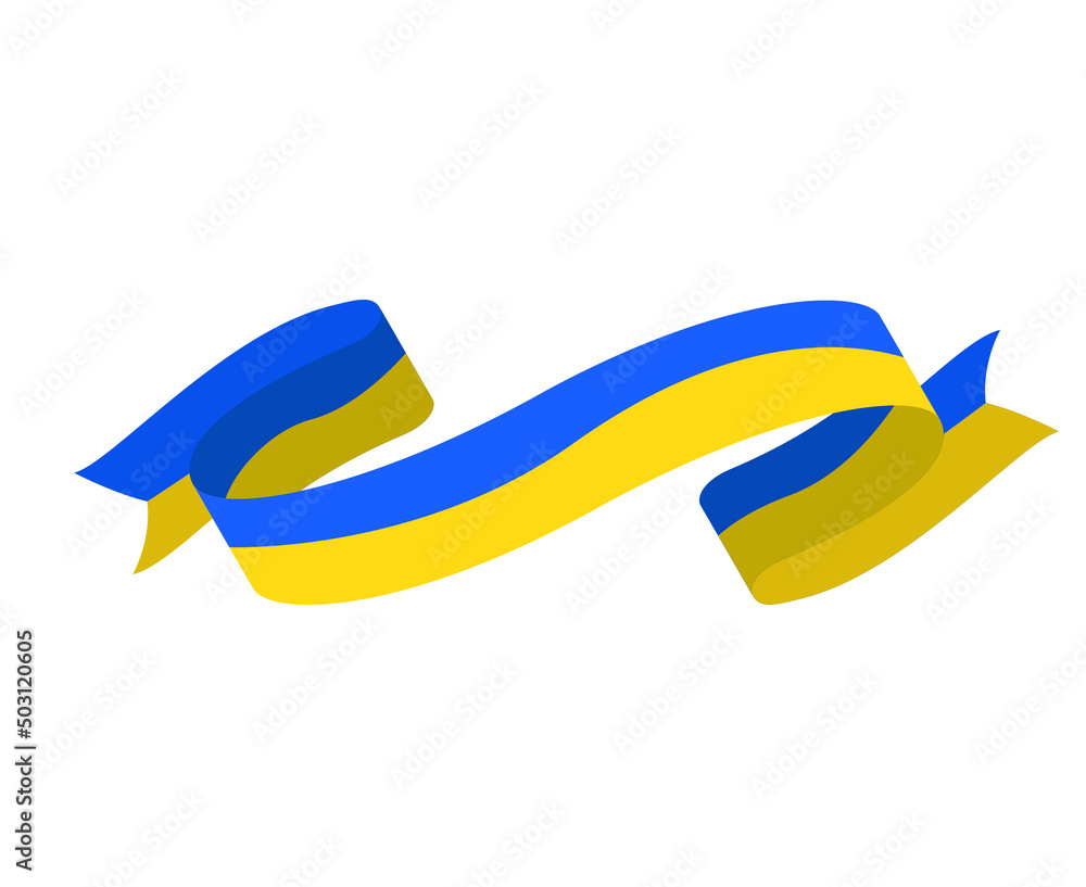 Ukraine Flag Ribbon Symbol National Europe Emblem Abstract Vector illustration Design Ukraine Flag Ribbon Symbol National Europe Emblem Abstract Vector illustration Design