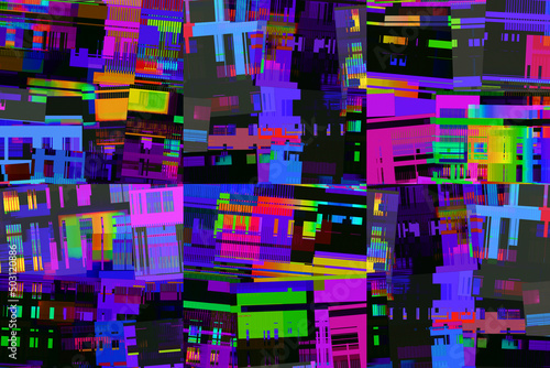 Colorful block in abstract for background.