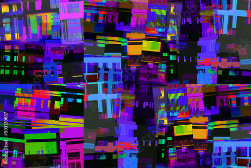 Colorful block in abstract for background.