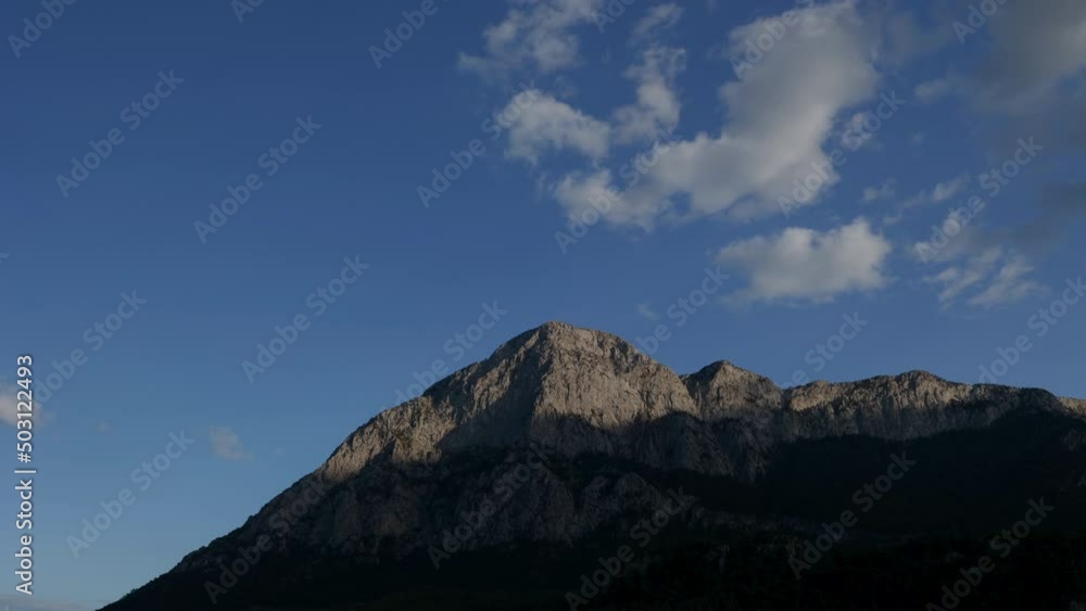 Big mountain and floating clouds, time lapse, beautiful mountain scenery of Turkey, changing scenery Big mountain and floating clouds, time lapse, beautiful mountain scenery of Turkey, changing scenery