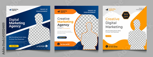 Modern square corporate web banner for social media post template. Elegant & Professional Facebook Post, Instagram Post template For Your Business