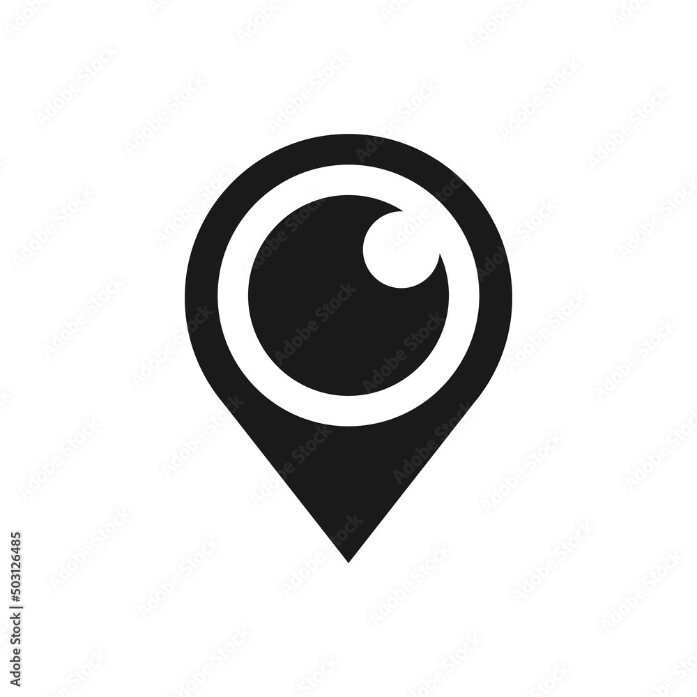 Gps eye icon, eye point Location and Map Gps eye icon, eye point Location and Map