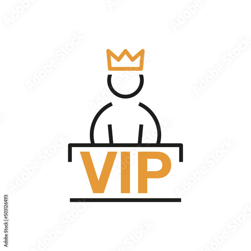 VIP User Customer icon. Person Profile.