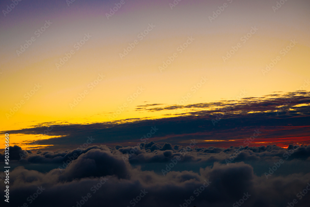Morning sunrise sky with cloud fresh air concept