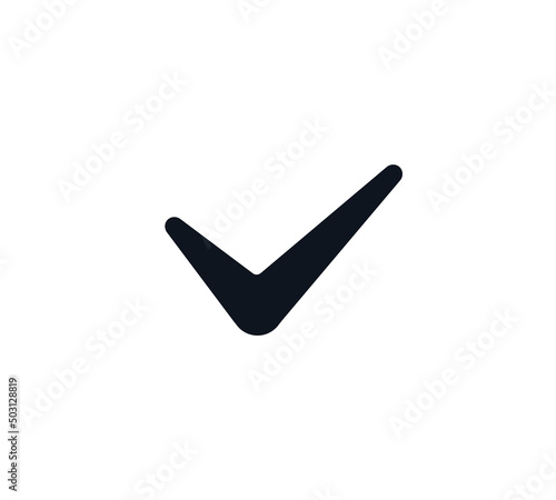 Checkmark black icon. Consent and approval symbol