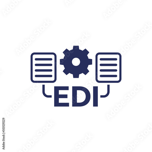 EDI icon, Electronic Data Interchange vector