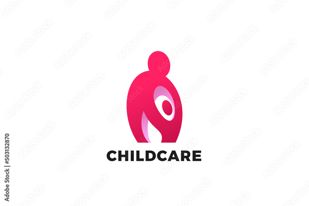 Mother Baby Holding Hands Logo design vector template. Mother Baby Holding Hands Logo design vector template.