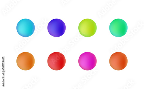 Multicolored spheres. Colorful purple and turquoise balloons