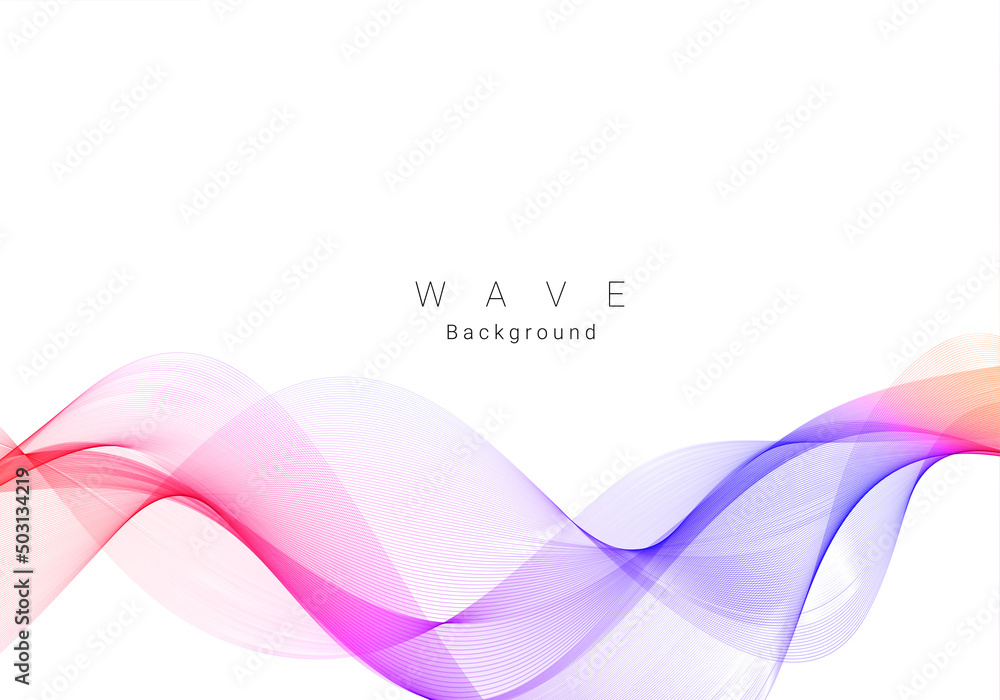 Obraz premium Colorful dynamic wave design stylish background