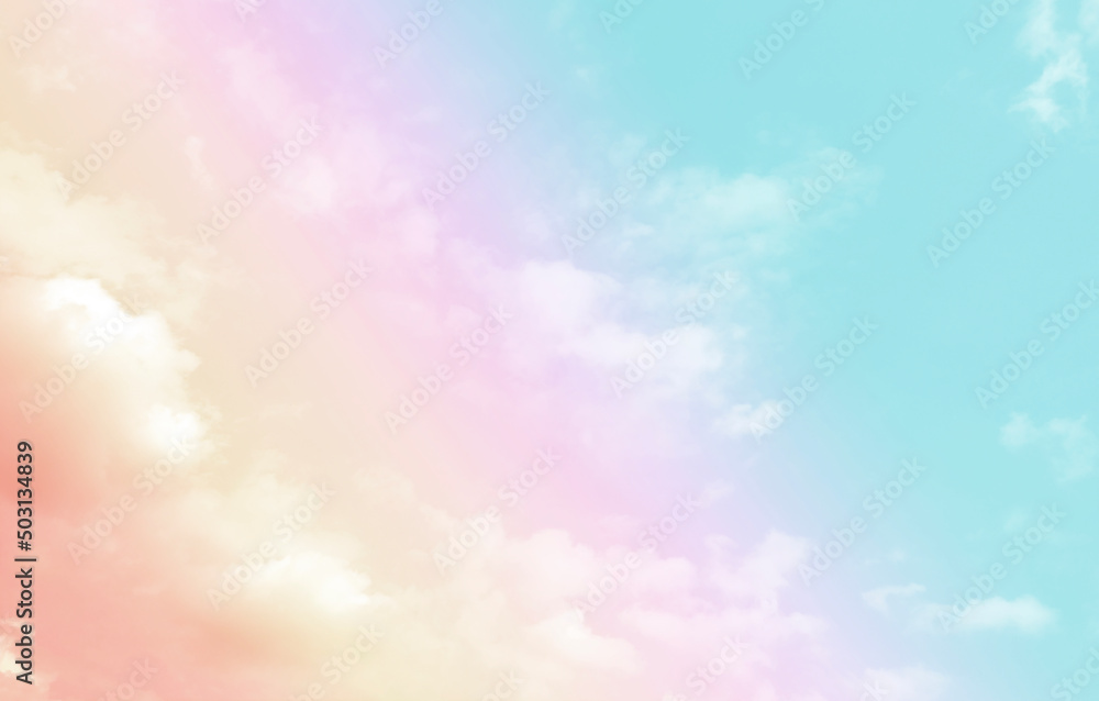 Sky and clouds in pastel tones for graphic design or wallpaper