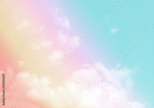 Sky and clouds in pastel tones for graphic design or wallpaper