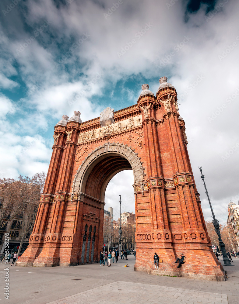 The Triumphal Arch of Barcelona, Catalonia, Spain