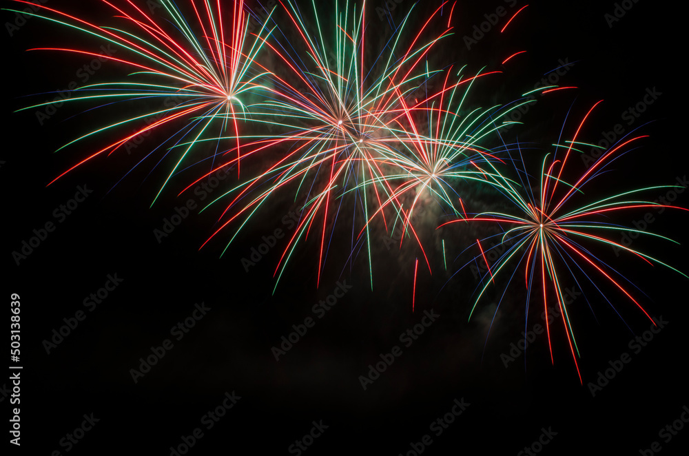 Fuegos artificiales feria España de noche Fuegos artificiales feria España de noche