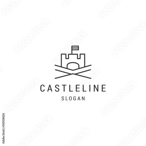 Castle logo design icon vector template
