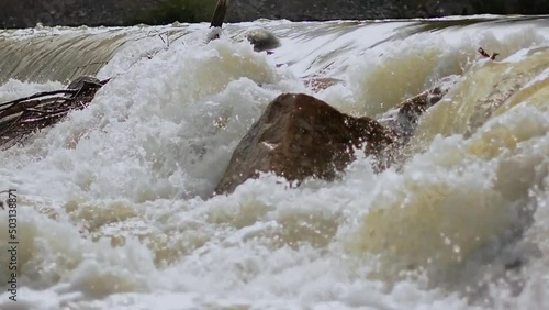 Wallpaper Mural Rushing river. Spring. Karatal river. Kazakhstan. Torontodigital.ca