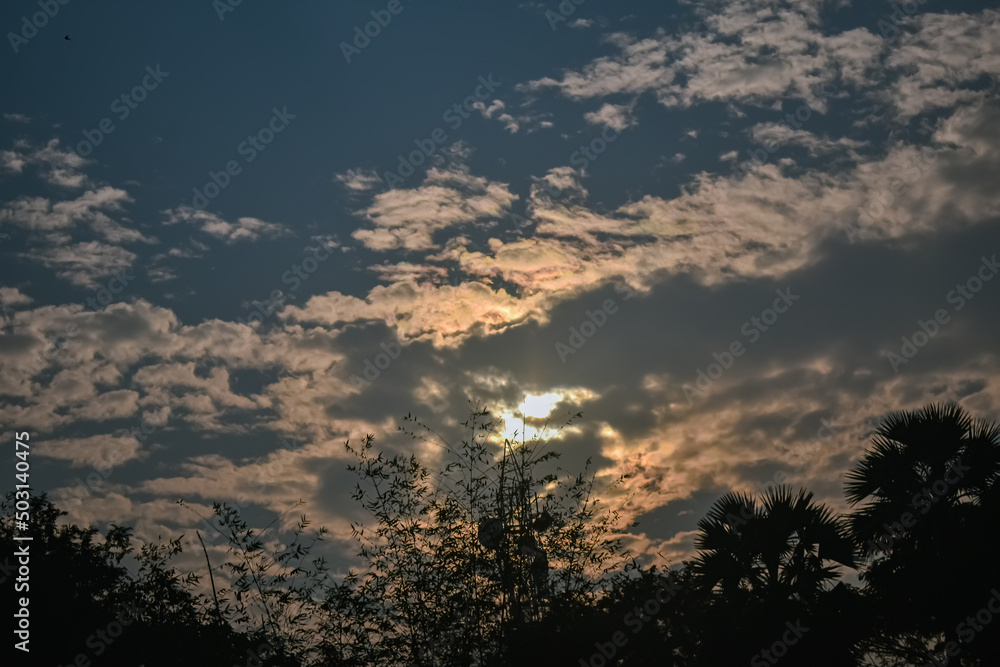Awesome morning sky when sun arived in the eastern side in the northeastern side of India. Awesome morning sky when sun arived in the eastern side in the northeastern side of India.