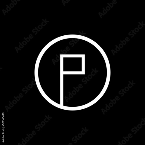 Initial P Letter Logo Design Vector Template. Abstract Letter P Logo Design Vector Illustration. © Rabin
