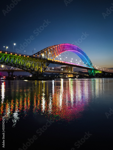 Rainbow bridges begin to decorate the Mahakam River in Samarinda