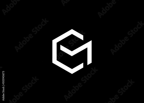 CM capital logo. letter CM capital business for company