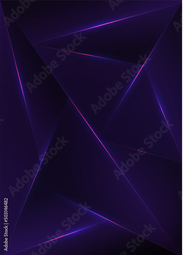 Abstract Elegant diagonal striped purple background and black abstract , dark and cyber punk