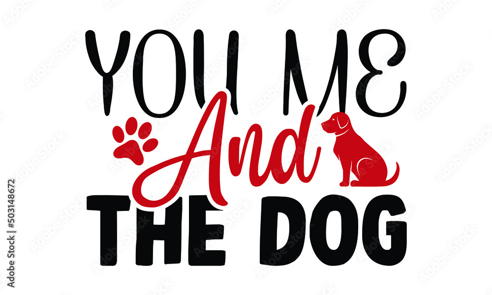 Fototapeta premium Dog SVG T shirt design bundle