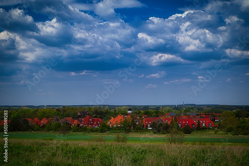 Landschaft - Stadt - Perspektive - Himmel  - Zossen - Brandenburg - Deutschland - Teltow - Fläming photo