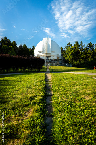 Outdoor view of the Richmond Hill David Dunlap Observatory in Ontario, Canada photo