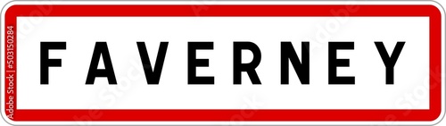 Panneau entr  e ville agglom  ration Faverney   Town entrance sign Faverney
