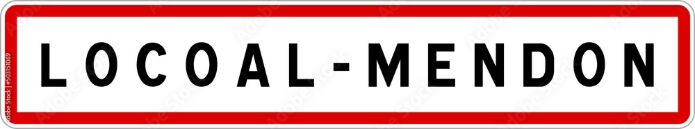 Panneau entrée ville agglomération Locoal-Mendon / Town entrance sign Locoal-Mendon Panneau entrée ville agglomération Locoal-Mendon / Town entrance sign Locoal-Mendon