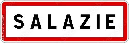 Panneau entrée ville agglomération Salazie / Town entrance sign Salazie photo