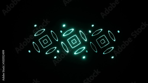 For music festivals, the dance of abstract neon figures