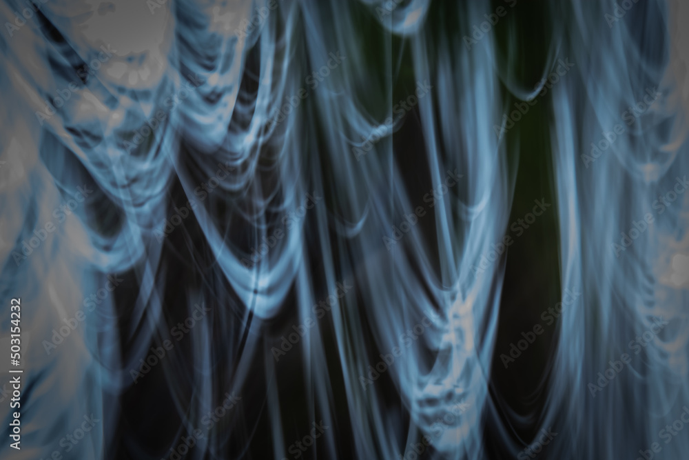 Fototapeta premium Wave abstraction. Gray blue black background. Science theme.