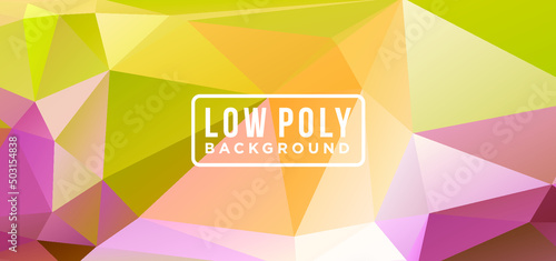 Creative vector design with colorful geometric figures and a frame for a text in the middle
