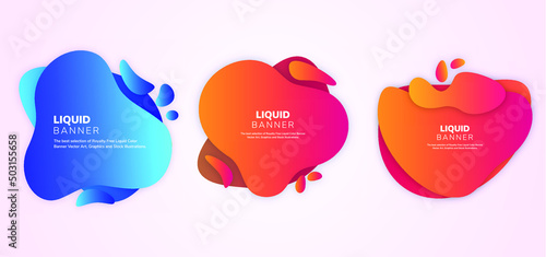 Colorful vector illustration with three bubbles with dummy texts