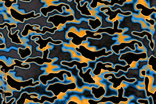 Modern camouflage. Multi-colored texture illustration.