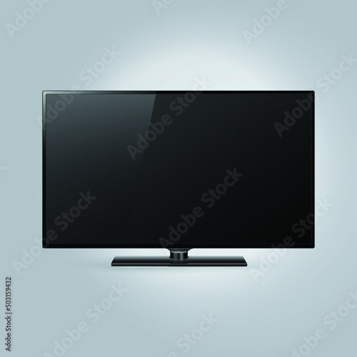 Pattern of a TV that looks realistic  isolated on light green background