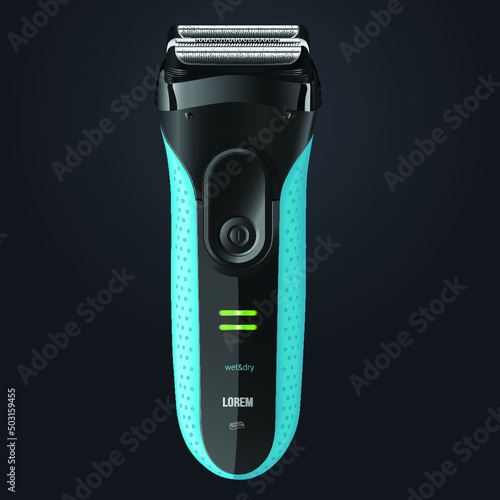 Modern trimmer on black background