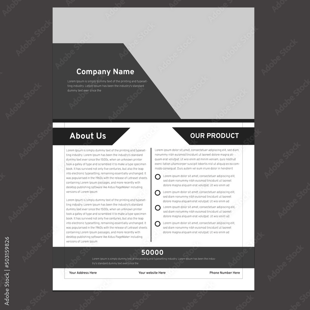 Obraz premium company Corporate flyer template design