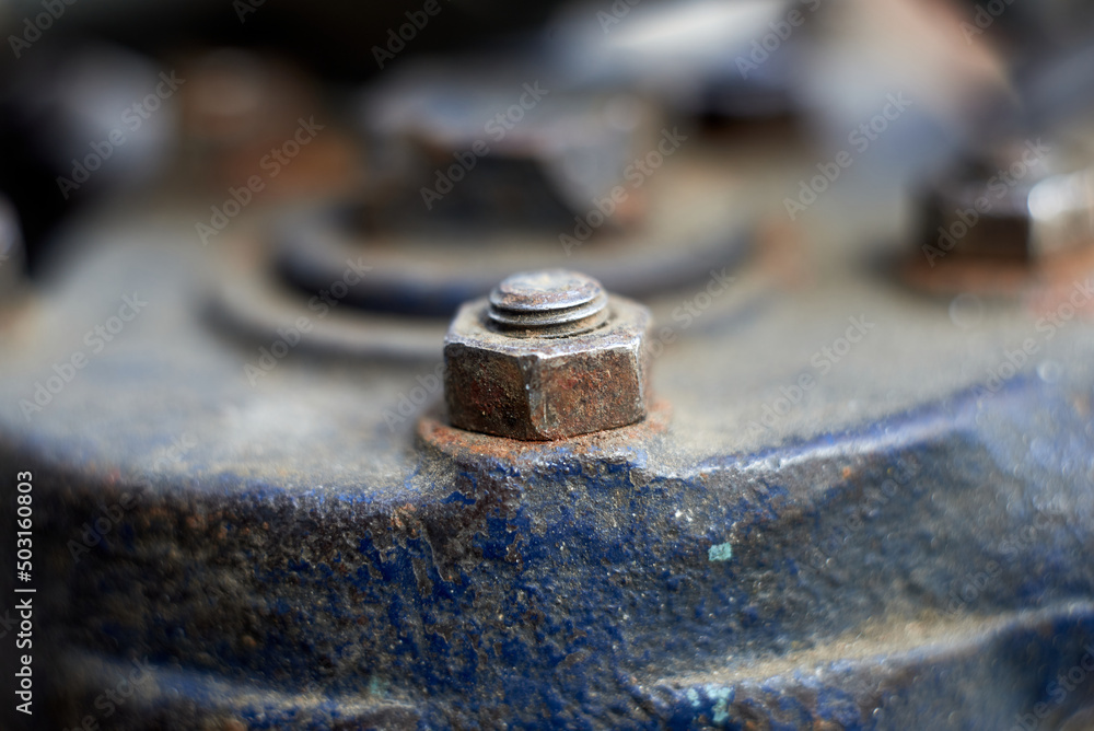 Fragment of the engine from air compressor Fragment of the engine from air compressor