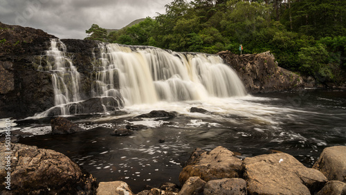 Aasleagh Falls in Connamara, Mayo, Ireland photo