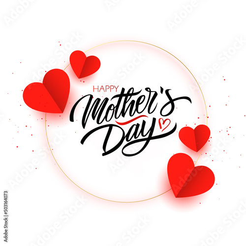 Happy Mother's Day With Hearts photo