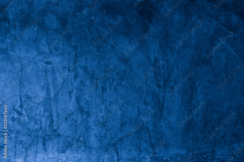 Old wall pattern texture cement blue dark abstract blue color design are light with black gradient background. Old wall pattern texture cement blue dark abstract blue color design are light with black gradient background.