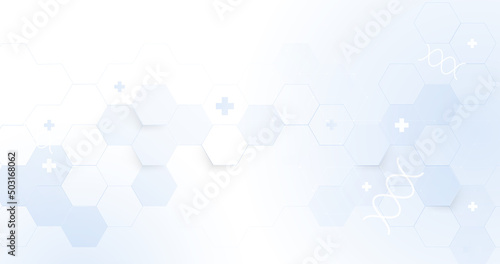 Abstract medicine and science with health, medical, science and healthcare background. Vector illustration