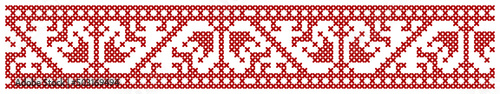 Flower pattern folk cross stitch