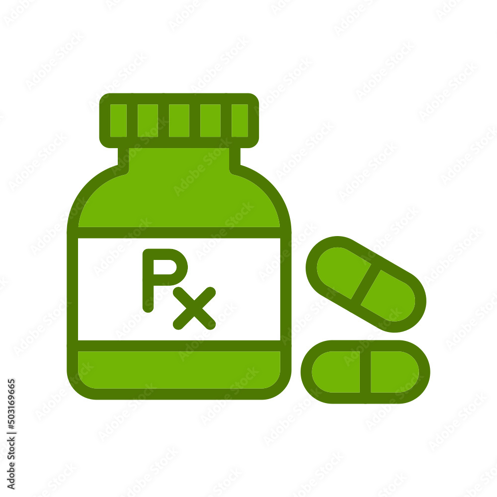Fototapeta premium Pills Bottle Icon