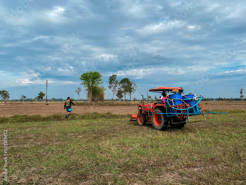 tractor in field